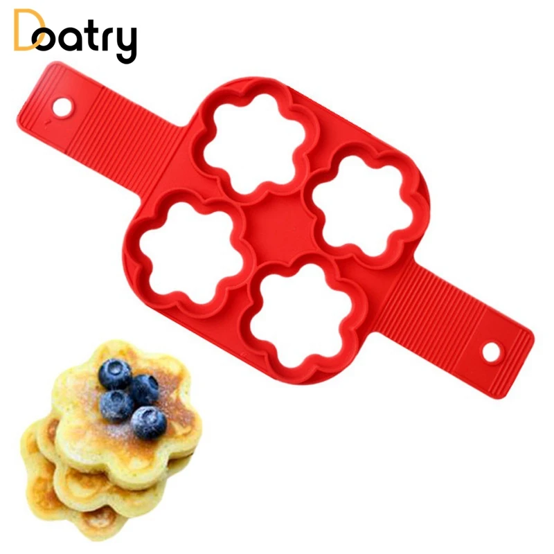 4 отверстия антипригарная силиконовая форма для идеальных блинов жареного яйца