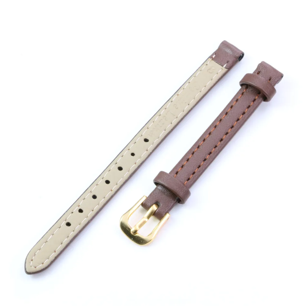 

Way Deng - Women Girls Vintage Soft Plain PU Leather Watchbands Silver/Gold Pin Buckle Watch Strap Band 8mm Accessories - Y149