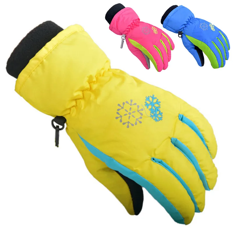 Kids Skiing Winter Snow Gloves Keep Warm Waterproof Children Ski Windproof Thickening For Girls And Boys | Спорт и развлечения