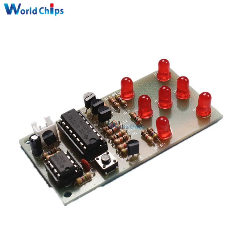 Electronic Dice NE555 LED Module CD4017 DIY Kit 5mm Red 4.5 5V ICSK057A Fun |diy kit|electronic modulekit kits |
