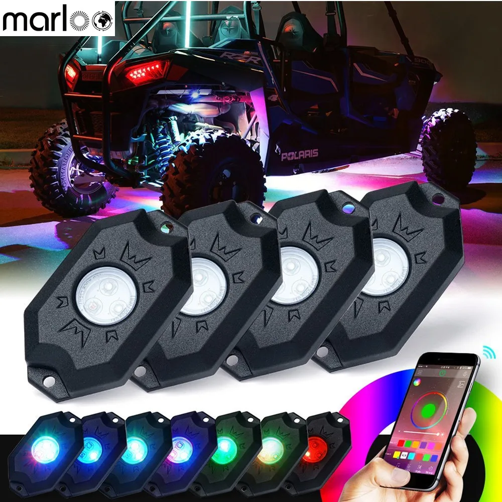 Marloo RGB светодиодный Рок светильник 4 накладки s многорежимный трансивер