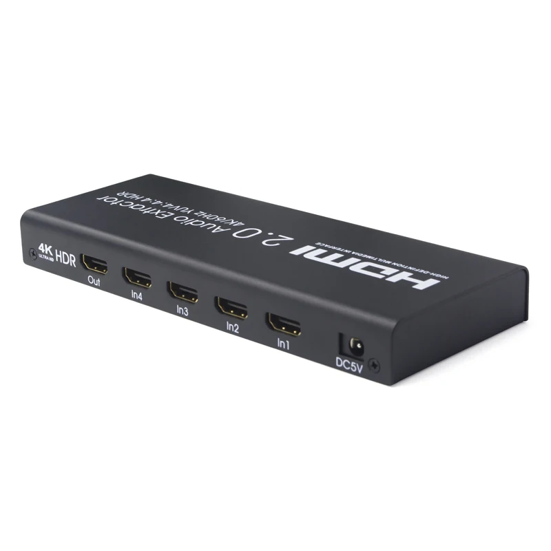 AIXXCO 4 K HDMI 2 0 4x1 выключатель с аудио экстрактор коммутатор сплиттера Поддержка K/60Hz