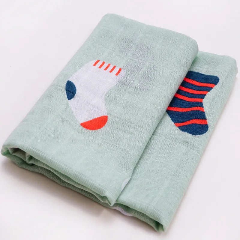 socks Muslinlife, органический хлопок, для новорожденных, пеленание, мягкое, детское одеяло, детские нагрудники, для младенцев, накидка, многофункциональная, Манта, кобертор, бандана, шарф-ушанка - Цвет: socks