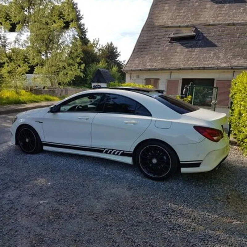 2 шт стильные Боковые Полосатые наклейки для Mercedes Benz W117 C117 X117 CLA AMG