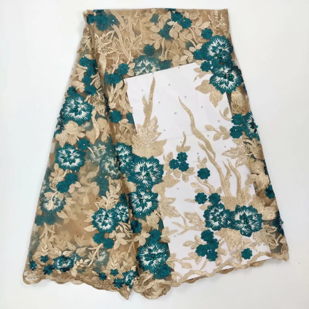 Средний прозрачный изумрудно зеленый африканский швейцарский вуаль кружево