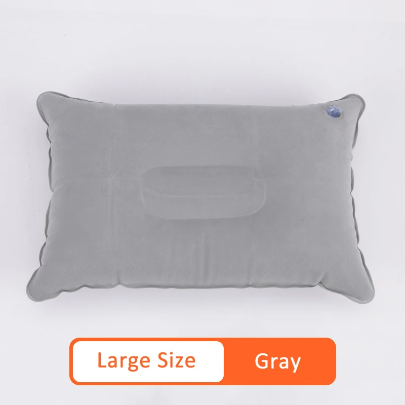 Large-Gray 7 цветов надувная дорожная складная подушка для шеи Мини Подушка для путешествий Сверхлегкая воздушная надувная подушка для отдыха на природе Спальный Мешок - Цвет: Large-Gray