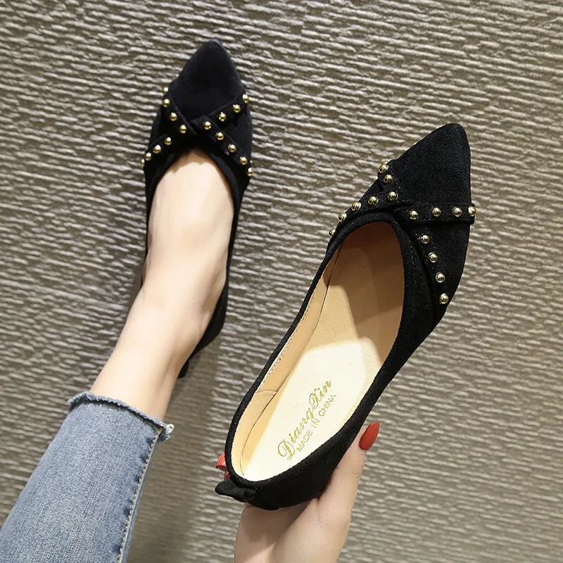 Женские туфли на плоской подошве Vangull повседневные Мокасины с заостренным мысом