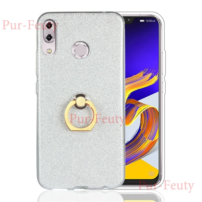 Чехол для ASUS ZenFone 5Z ZS620KL 5 ZE620KL подставка держатель Роскошный Блестящий яркий Мягкий ТПУ силиконовый чехол для Z00QD Z00QC ZS ZE 620 KL - Цвет: white