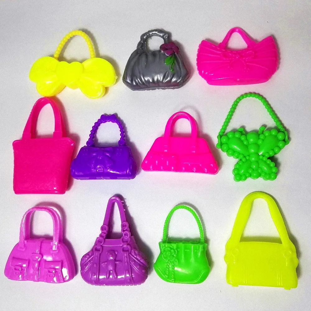 10 шт. Разноцветные сумки для кукол Барби|bag python|bag famousbag making accessories |
