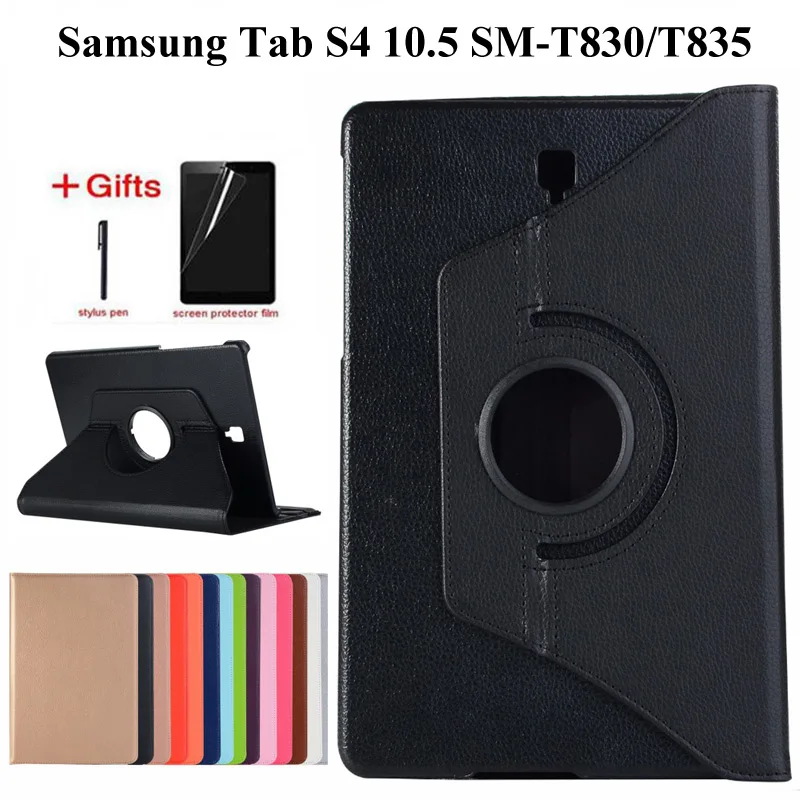 360 градусов вращающийся чехол для Samsung Galaxy Tab S4 10 5 SM T830 T835 T837 крышка дюймов +