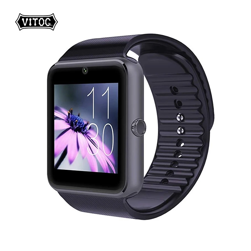 Vitog Высококачественная батарея GT08 Bluetooth Смарт часы с SIM картой здоровые для Samsung