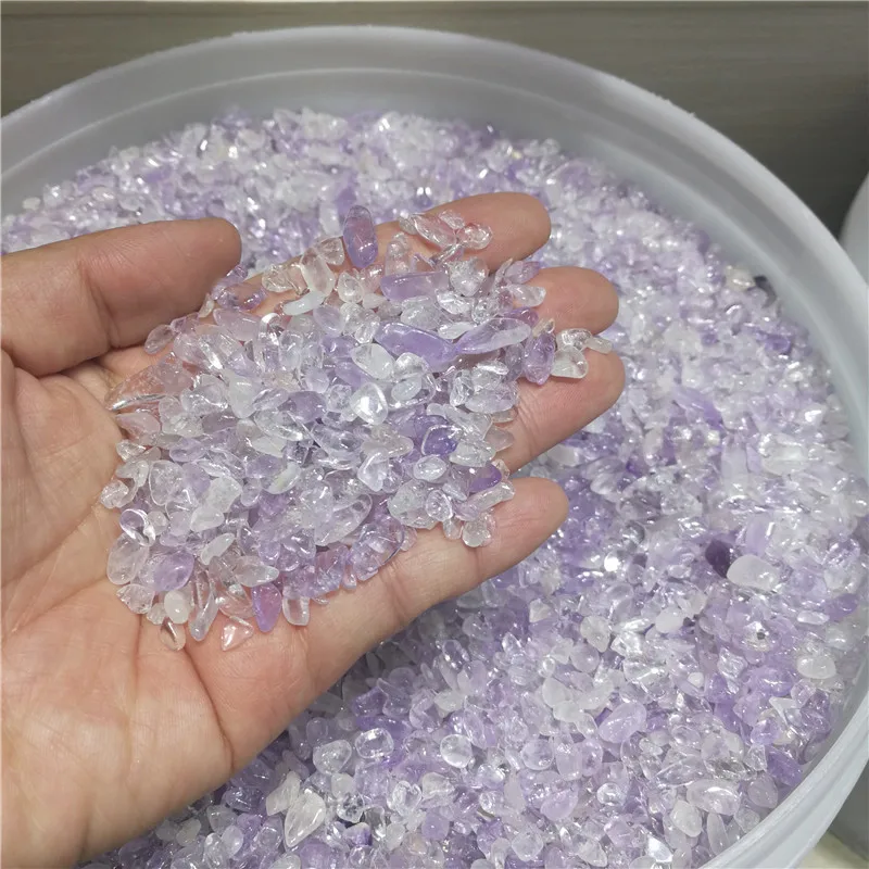 100 г натуральный мини Аметист точка кварц кристалл камень камни чипы удача