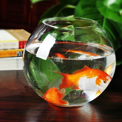 Главная украшения прозрачный рыба аквариум стеклянные вазы цветочный горшок