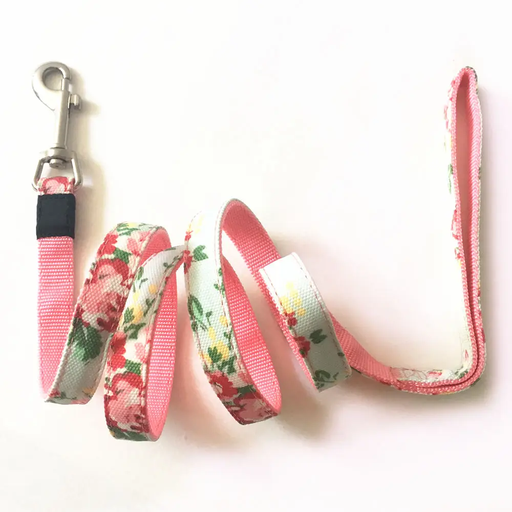 Новое поступление нейлоновый хлопковый цветочный принт ошейник и поводок для