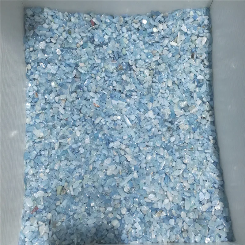 

50g Natural Aquamarine Quartz Crystal Stone Rock Chips Specimen Lucky crystal love natural stones and minerals Fish Tank stone