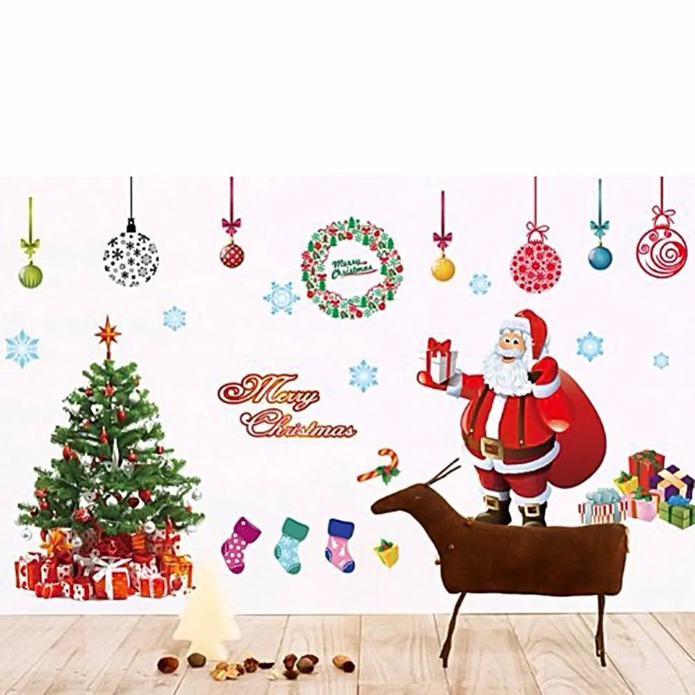 DIY Наклейка на стену с надписью &quotMerry Christmas&quot виниловые наклейки съемная