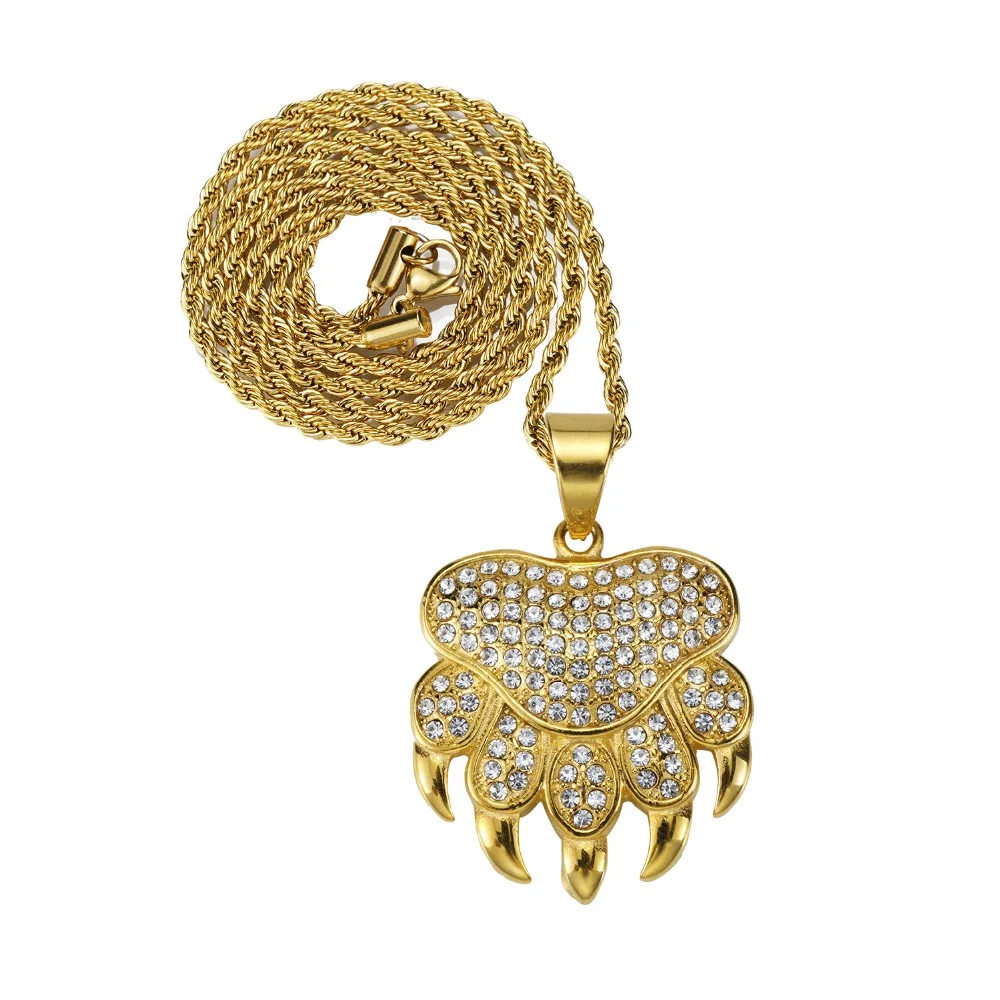 Женский Цветной удерживающий ювелирный медведь цепочка в виде лап полная AAA