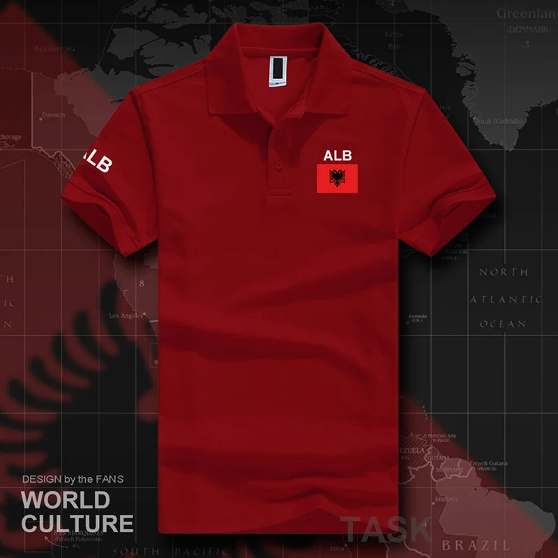 

Republic of Albania ALB Albanian polo shirts men short sleeve brands printed for country 2017 cotton nation team flag casual