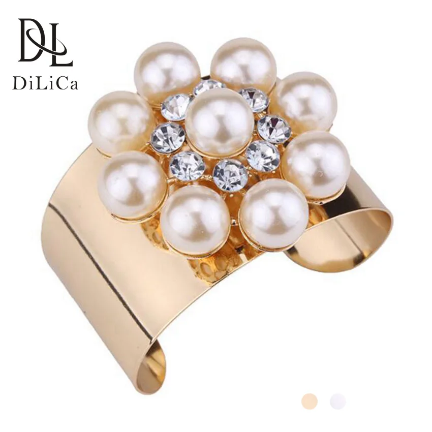 DiLiCa Fashion Charms Bracelets for Women Imitation Pearl Flower Statement Bracelet Bangle Alloy Wide Cuff Bangles Bracelet
DiLiCa Fashion Charms Bracelets for Women Imitation Pearl Flower Statement Bracelet Bangle Alloy Wide Cuff Bangles Bracelet