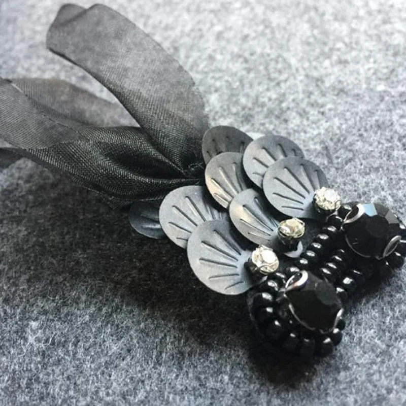 Черная Золотая рыбка паста детская одежда бусы ткань куртка свитер грудь