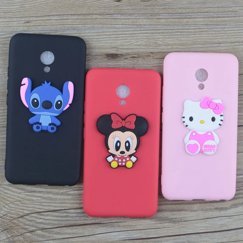 Милый мультфильм Минни чехол для Meizu M5 Note Чехлы стежка рисунок Hello Kitty Микки Кот