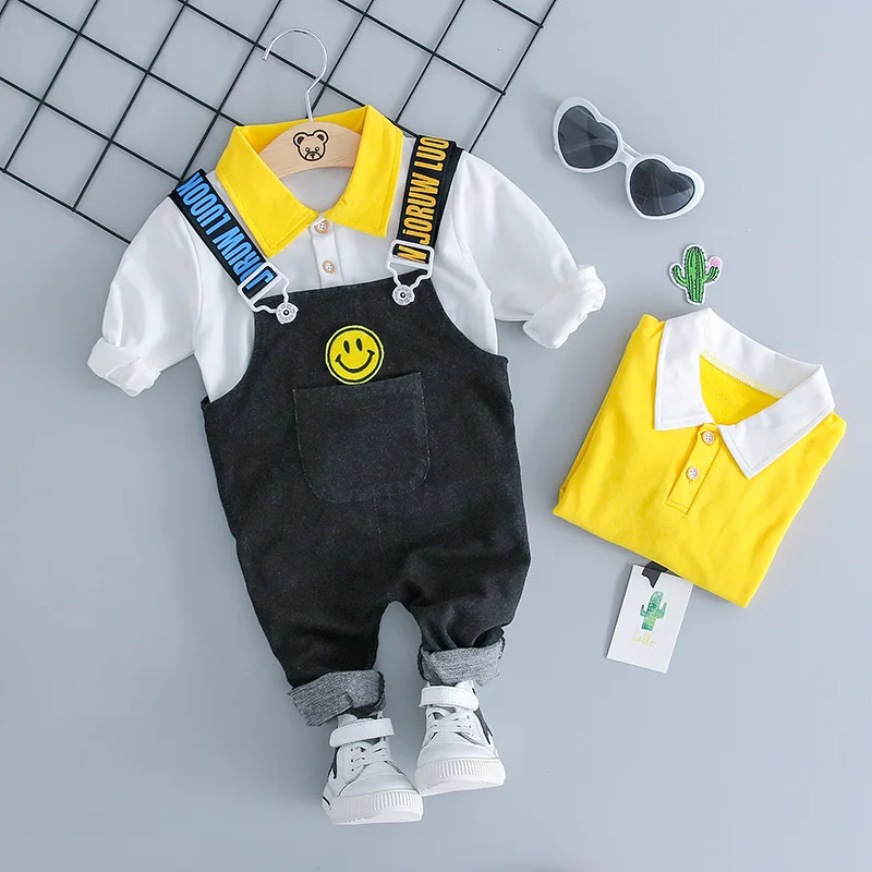 Mihkalev Toddler boy clothing set for baby clothes sets white shirts +pants kids boys 2pcs tracksuit children costume | Детская одежда