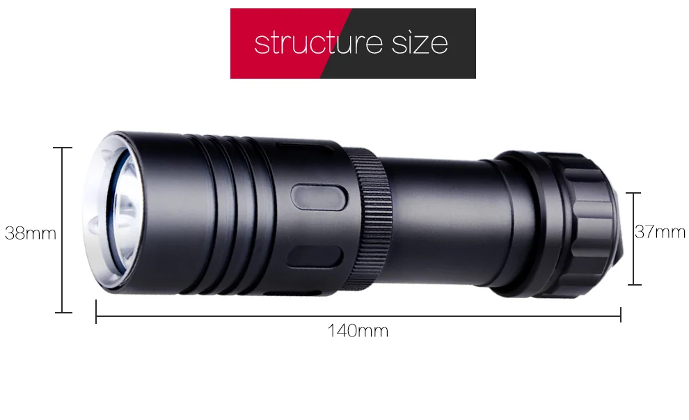 NKTECH вспышка светильник приложение Портативный 5000LM CREE XM-L2 светодиодный Водонепроницаемый фонарь вспышка светильник Подводное 100 м подводный вспышки светильник s