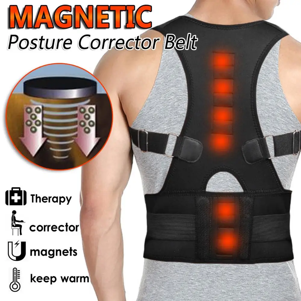 Магнитный Корректор осанки плеча сзади Поддержка ремень для Для мужчин женщин