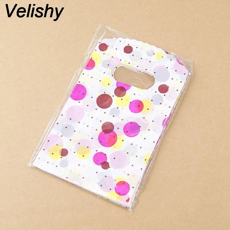 100 шт./лот бархатные Упаковочные пакеты новые милые пластиковые подарочные с