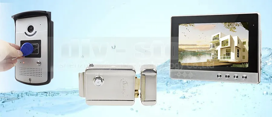 DIYSEUCR 10 дюймов проводной видео дверной звонок домашний Интерком охранника система RFID камера ночного видения 1 камера 2 монитора