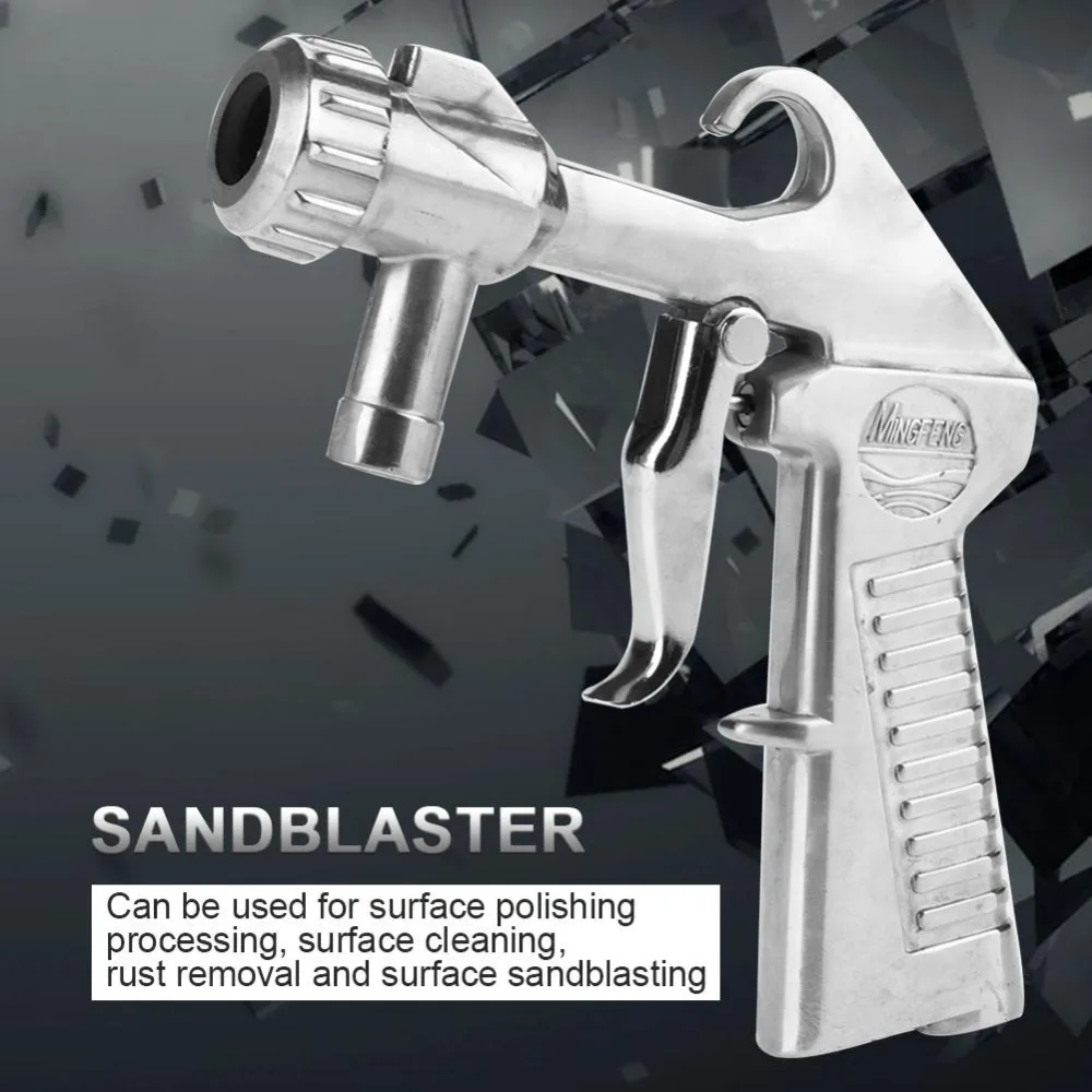 Серебристая пневматическая пескоструйная машина Пескоструйный пистолет