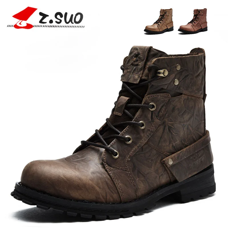 Демисезонные повседневные ботинки мужская обувь мужские трендовые военные |