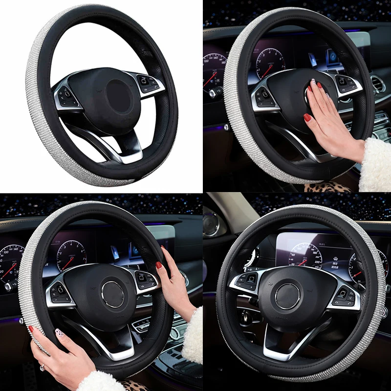 Стразы автомобильные кожаные чехлы на руль автомобильный чехол прозрачный