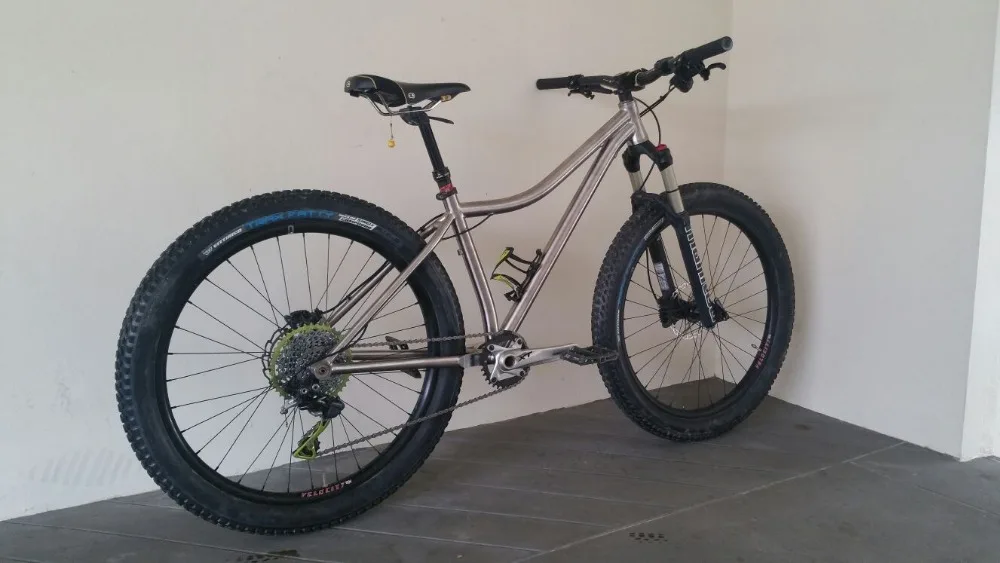 Gr.9 титановая рама Fatbike коническая трубка/12 мм болт сквозные выемки/внутренние