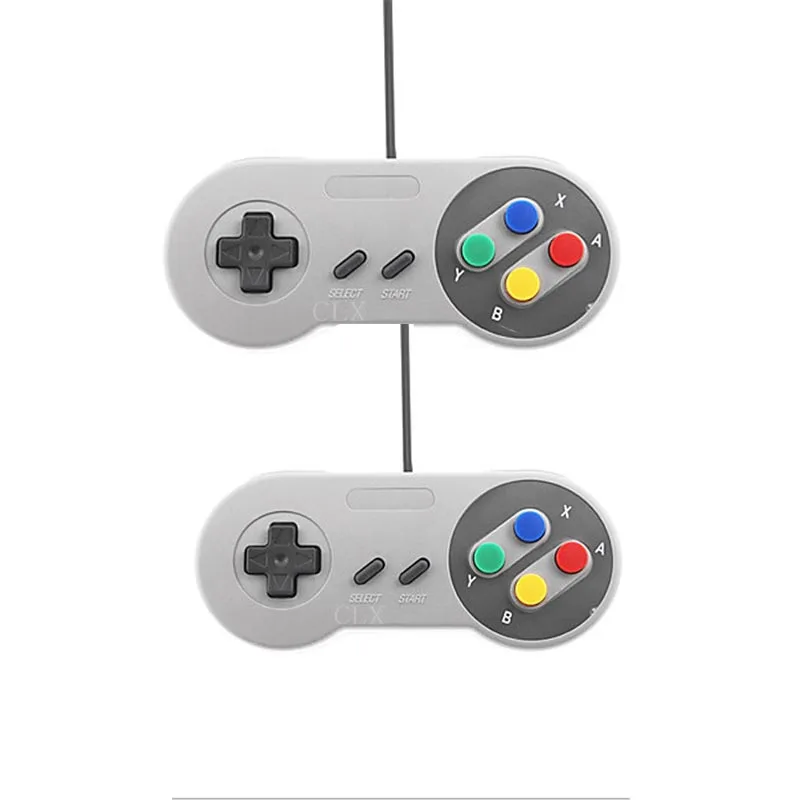 two pcs Комплект из 2 предметов на возраст 1 лот Ретро проводной супер для SNES контроллер USB игровой джойстик для ПК Windows 7/8/10 геймпад для Mac - Цвет: two pcs