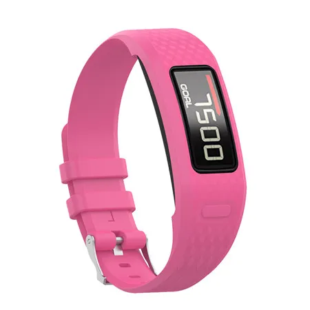pink S/L Размер силиконовый ремешок на запястье сменный ремешок для часов Garmin Vivofit 1/Vivofit 2 для Garmin vivofit1 Vivofit2 браслет ремень - Цвет: pink