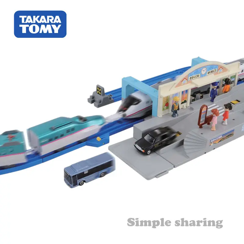 Набор моделей Takara Tomy Tomica Plarail E5 Hayabusa Station литой миниатюрный поезд забавные