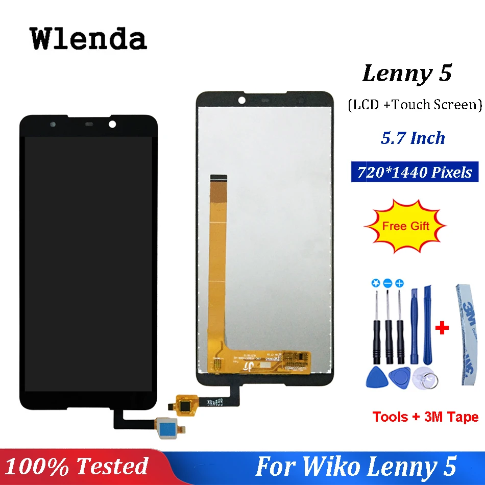 Для Wiko Lenny 5 ЖК-дисплей + фотоэлемент 7 дюйма телефонные аксессуары для часть