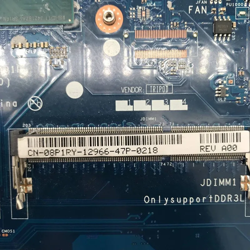 For DELL Latitude 3540 Laptop Motherboard CN-08P1RY 08P1RY 8P1RY ZAL00 LA-A491P With SR1EN I3-4030U CPU 1.9GHZ 100% Full Tested |