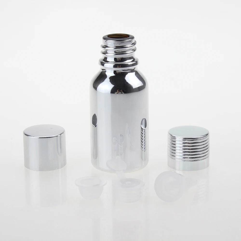 Luxury essential oil glass dropper bottle 15ml glod and silver with screw cap wholesale | Красота и здоровье