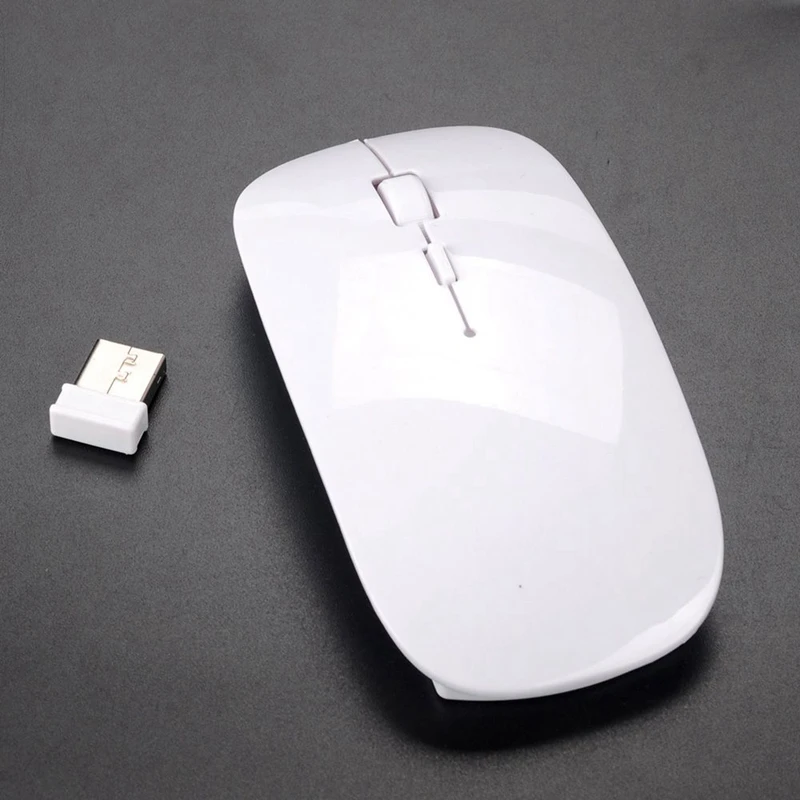 Ультратонкая Беспроводная оптическая мышь 2 4 ГГц для ноутбука ПК 10 м USB бытовая