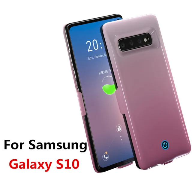 Чехол для зарядного устройства 7000 мАч для samsung Galaxy S10 Plus, чехол для аккумулятора 6000 мАч, Дополнительный внешний аккумулятор, чехол для зарядки для samsung S10e - Цвет: Pink   For S10