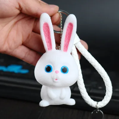 Милый kawaii брелок для ключей мех кролика плюшевый брелок для женщин брелок заяц Автомобильный держатель для ключей кукольный Мешок Подвески подарок плюшевые игрушки для детей - Цвет: style21