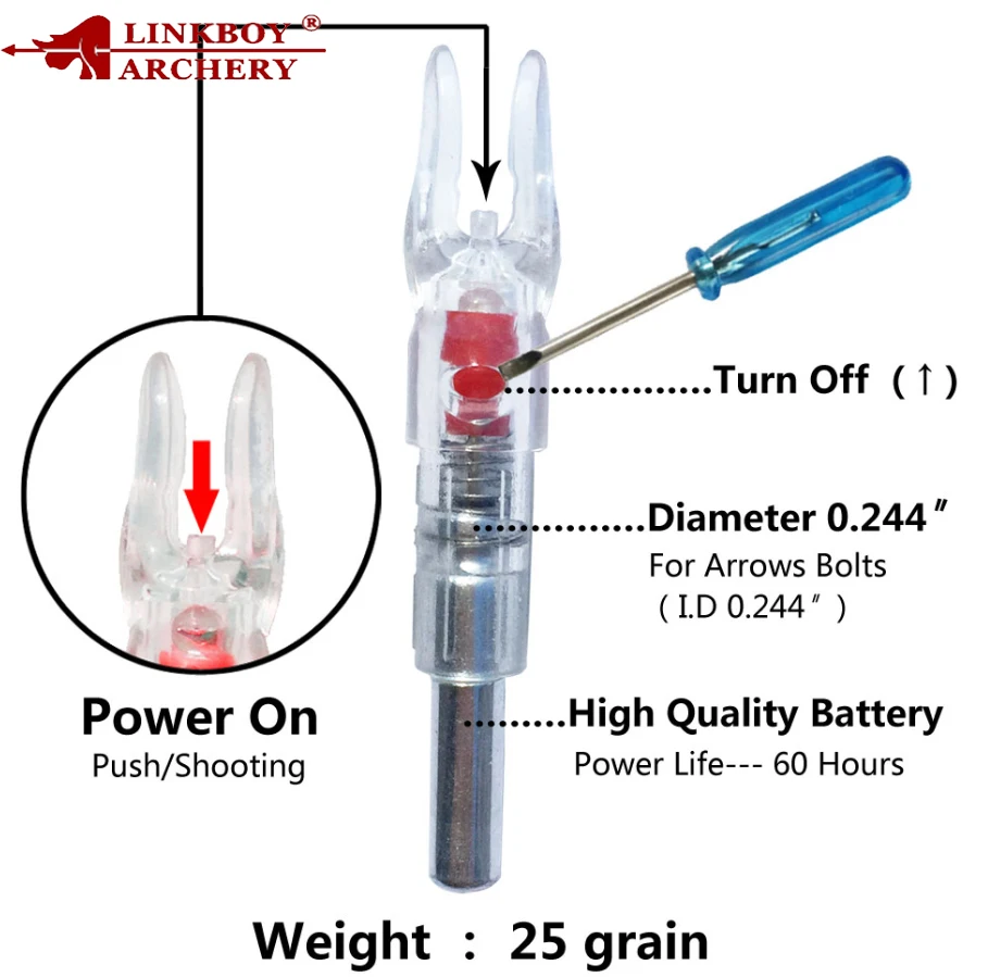 

3/6 шт. стрела Nock освещенный наконечник болтов Nock со светодиодной подсветкой ID6.2mm соединения рекурсивного лука охота стрельба аксессуары