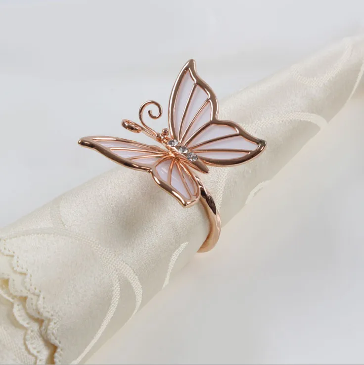 

Marious 12pcs/set alloy butter Design Napkin Rings for Wedding Receptions Gifts Holiday Banquet Dinner Christmas Table Decoratio