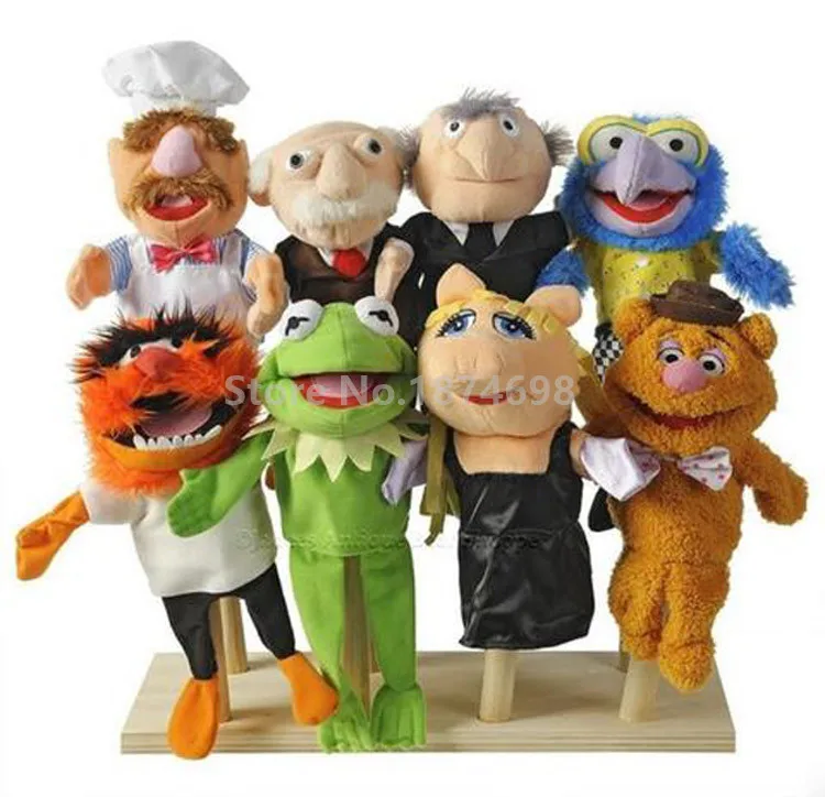 Кукла Muppets Кермит Лягушка Fozzie медведь шведский шеф-повар мисс поросенок гонзо плюшевые мягкие 28 см Ручные куклы для малышей Детские игрушки