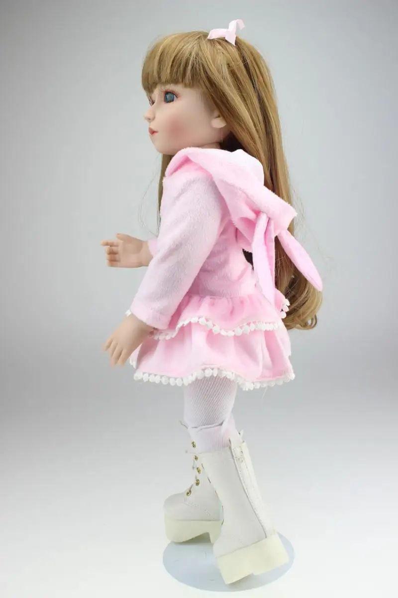Куклы для девочек 18 дюймов куклы ручной работы BJD с розовой одеждой 45 см кукла