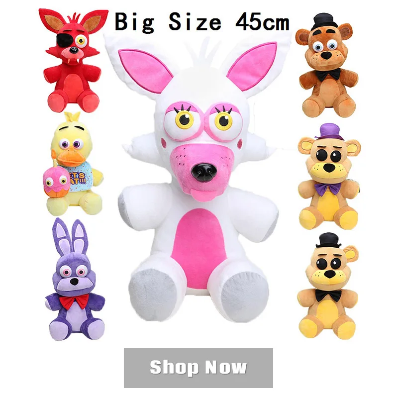 25 см-30 см игрушки FNAF пять ночей у Фредди плюшевый игрушка медведь лиса Бонни и Чика Золотой Фредди кошмар Фредди детские плюшевые игрушки