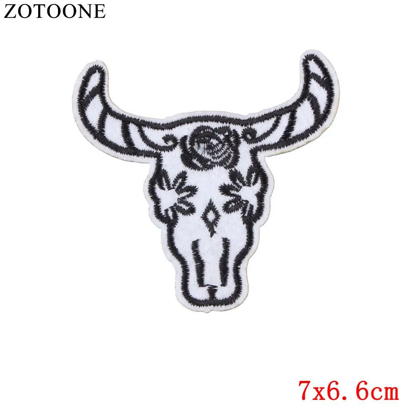 PE0628 ZOTOONE личность панк круг Винтаж одежды патч DIY вышитые заплатки, Аппликации для одежды полоса значки приложения E - Цвет: PE0628
