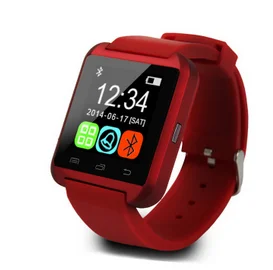Красный U8 умный телефон с часами Bluetooth mate для Android IOS iPhone samsung LG htc унисекс - Цвет: Красный
